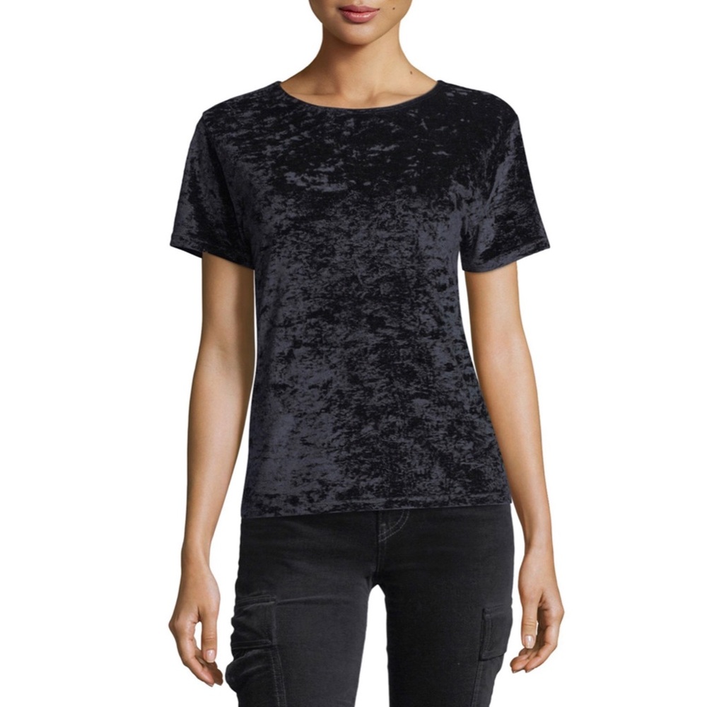 Vince | Velvet Crewneck Short Sleeve Easy Tee